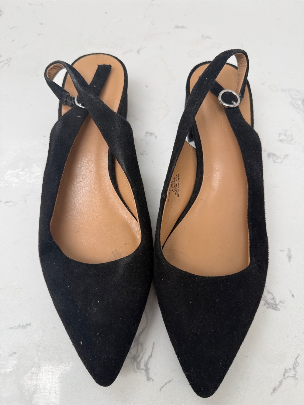 Banana Republic Factory Black Pointed Slingback Flats
